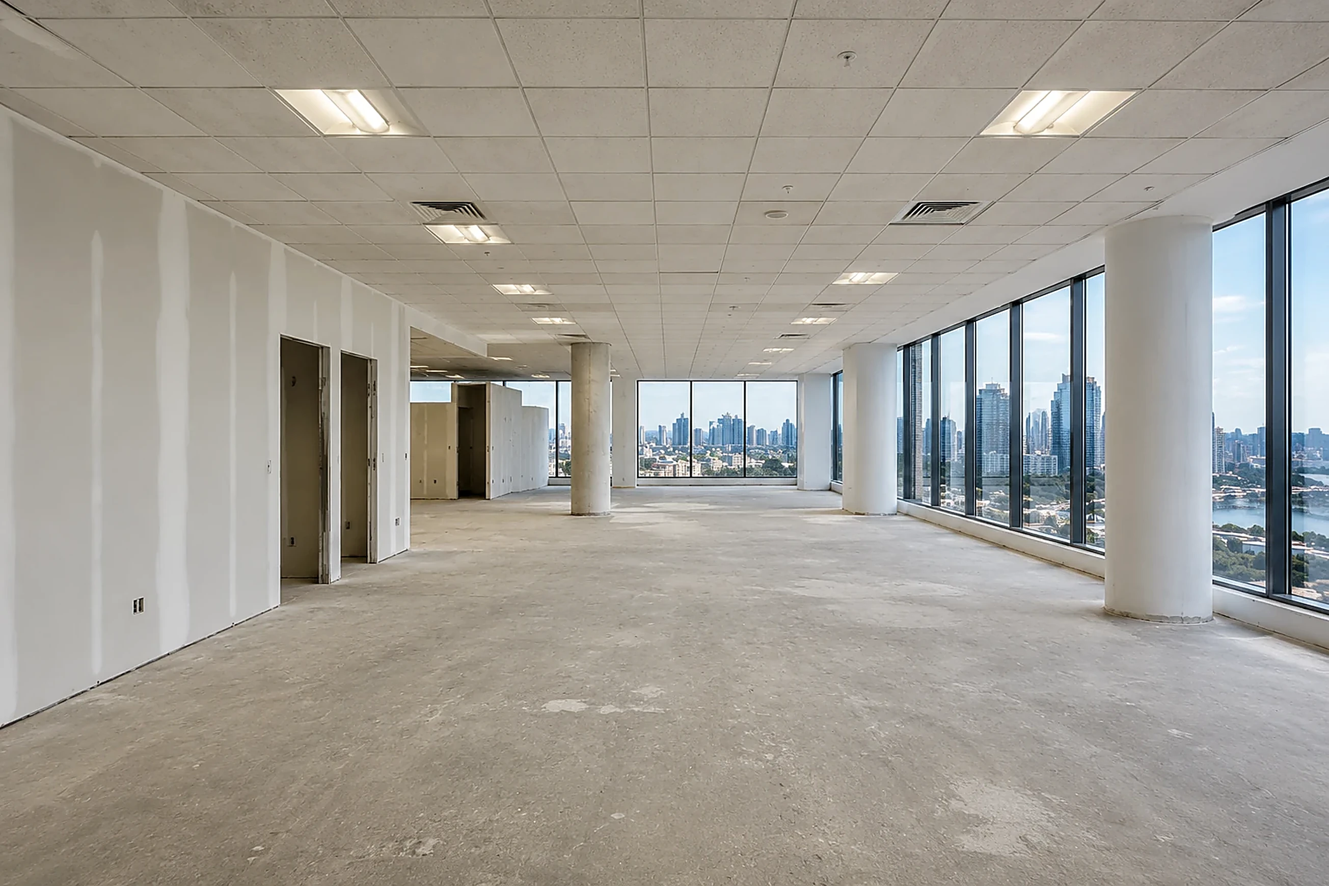 The commercial tenancy in base-building condition, prior to Franca Fitouts works